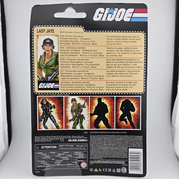 2022 Hasbro G.I. Joe: Classified Series Lady Jaye Retro Card Action Figure NEW - Picture 2 of 7